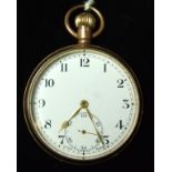 A 9ct gold open face pocket watch, with