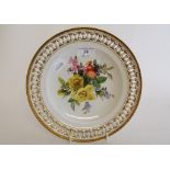 A Meissen porcelain plate, with pierced,