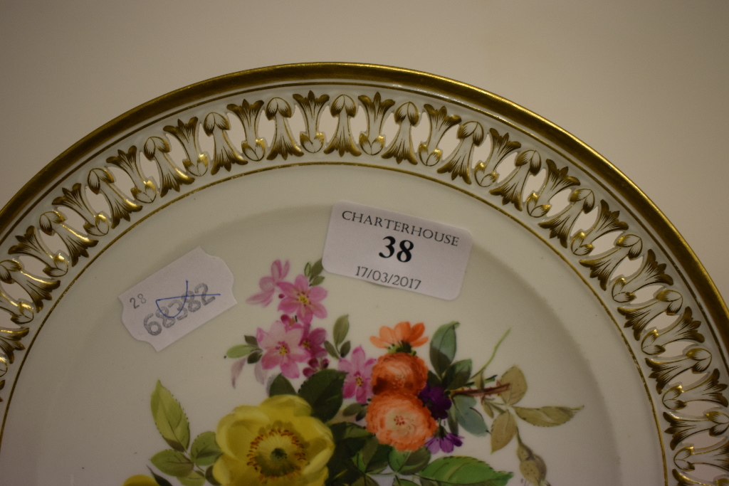 A Meissen porcelain plate, with pierced, - Image 3 of 10