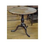 A George III mahogany tripod table,