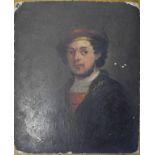 Continental School, a portrait of a gentleman in 17th century costume, oil on artists board, 33.