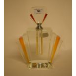 An Art Deco style glass scent bottle,
