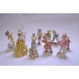 Eleven Royal Worcester figures,