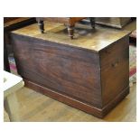 A mahogany chest, 122 cm wide, a commode, a square cased piano, a late Victorian armchair,