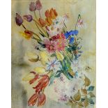 Sigmund Pollitzer, spring flowers, watercolour, signed and dated May '45,