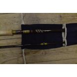 A Hardy Richard Walker Reservoir Superlite 9 foot 3 inch flyrod, two Daiwa flyrods,