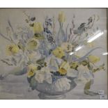 Nell Dixon, spring, watercolour, Society of Women Artists label and other labels verso,