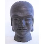 A Chinese bronze head, 18.