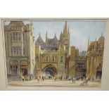 Kibart, a visit to Peterborough, watercolour, signed,