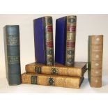 Mrs Gaskell Works of, 1894, seven vols, half calf,