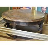 A low table, on turned legs,