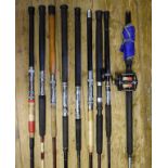A Penn Powerstix Pro 15 foot 9 inch beach rod, cased,