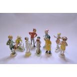 Nine Royal Worcester figures,