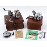 A Hardy The Exalta reel, in original box with tool and papers, and a Hardy The Altex No 3 Mark V,