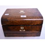 A burr walnut workbox, 30.