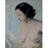 Gyula Balint, nude, pastel on paper, signed, 63.