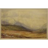 Manner of Copley Fielding, Cairngorms Snowstorm, watercolour, inscribed,