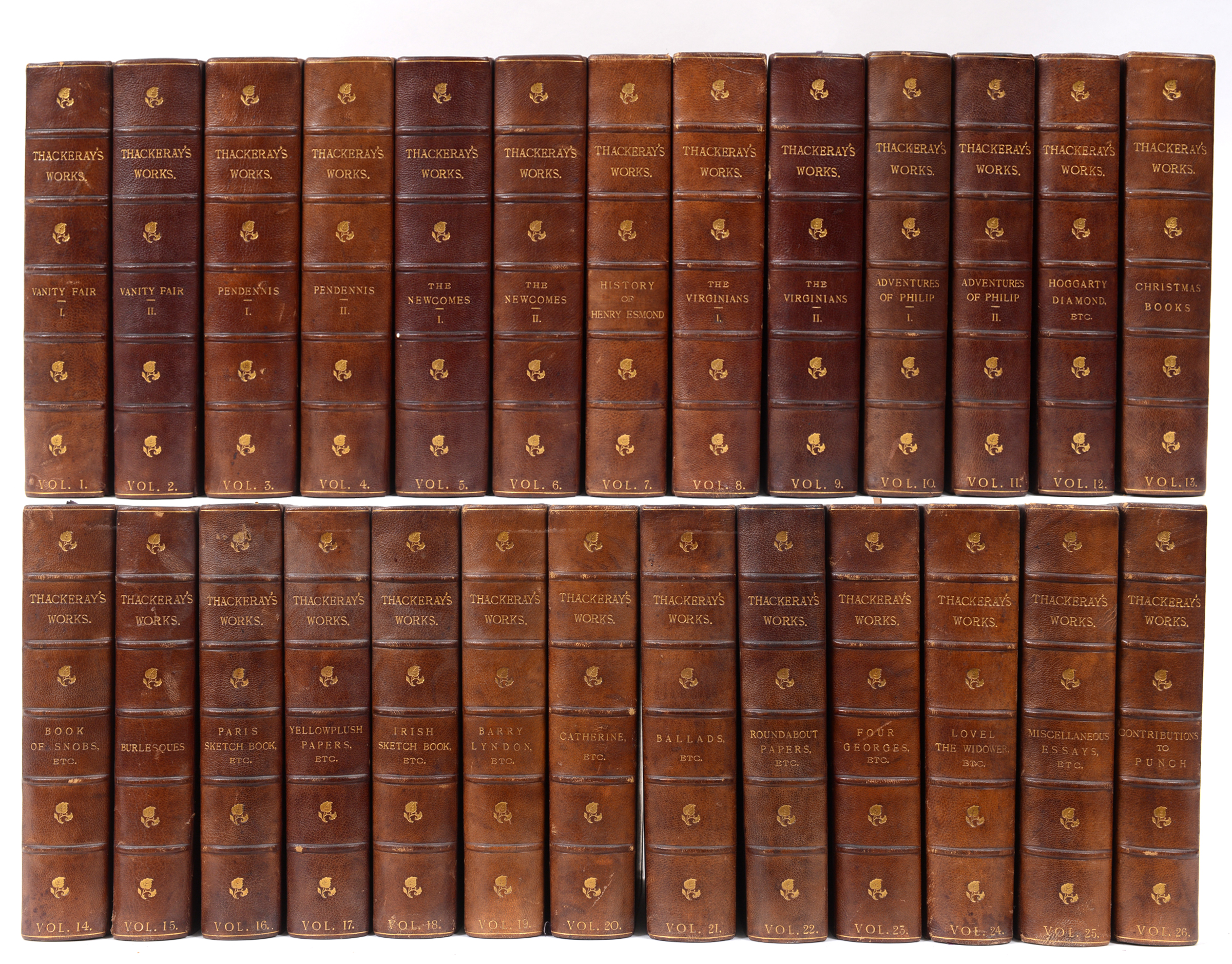 Thackeray (William Makepeace) Works of, 1878-1886, 26 vols,