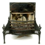 A George III style Serpentine front iron fire basket,