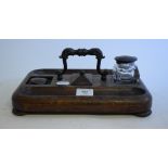 A Regency rosewood inkstand, 30.