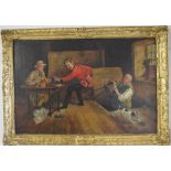 George Fox, the surprised soldier, oil on canvas, signed,