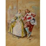 Henry Gillard Glindoni, The Minuet, watercolour, signed,