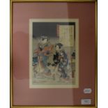 A Toyokuni III (Utagawa Kunisada) colour woodblock print,