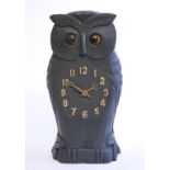 A timepiece, in the form of an owl,