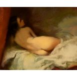 Gyula Balint, nude back, pastel on paper, signed, 22 x 27.