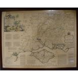 A pair of Thomas Kitchin maps, Somerset and Hampshire, dedicated to Charles and John Pawlet,