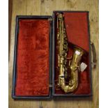 A Buescher Truetone alto saxophone,