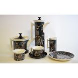 A Portmeirion Magic City pattern part tea and coffee service,