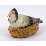 A Staffordshire pottery pearlware tureen and cover, in the form of a dove, 11.