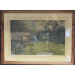 An Arthur Burdett print, partridge hunting,