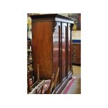 A Victorian mahogany three door wardrobe,