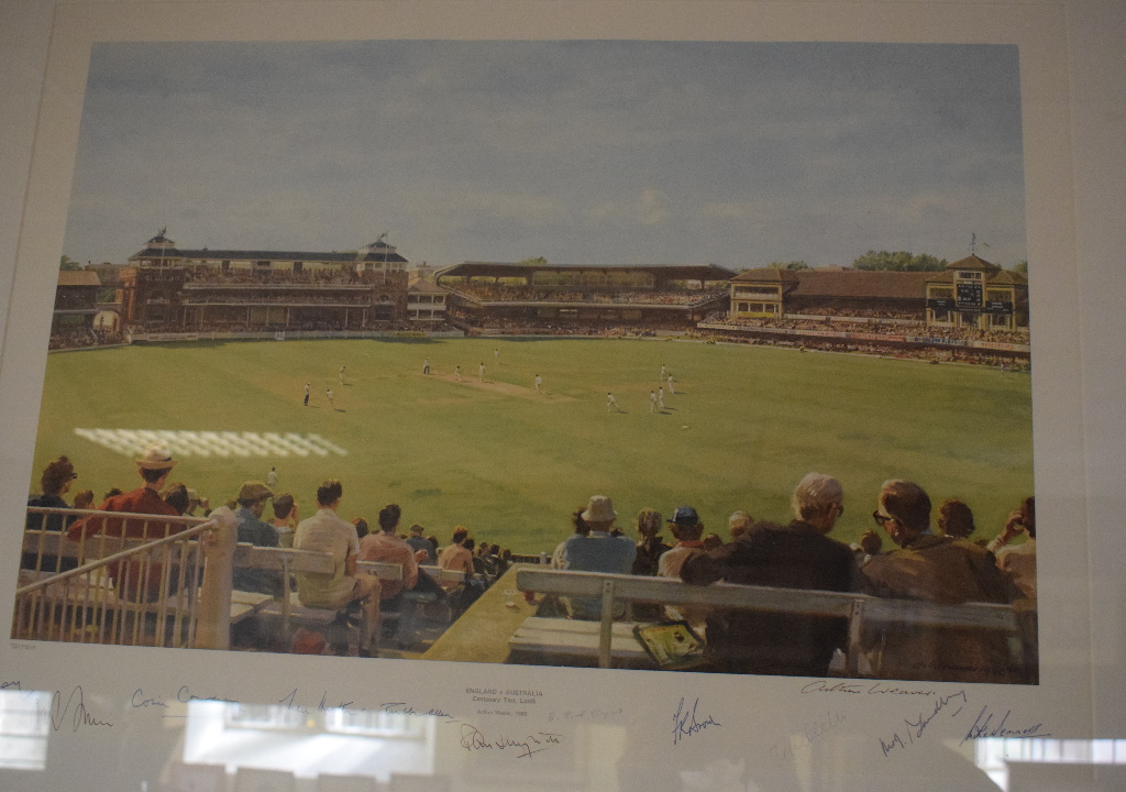 After Arthur W Weaver limited edition print, England V Australia Centenary Test, Lords 1980, - Image 3 of 3