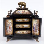 A 19th century Vienna enamel table casket,