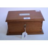 An Arts & Crafts box, with mother of pearl counter set to cover,