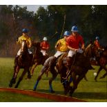 ɑ Matt Otterleigh, The Polo Chukka, oil on canvas, signed and dated 91,