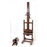 A double sided studio easel,