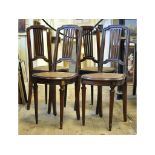 A set of four French parlour chairs,