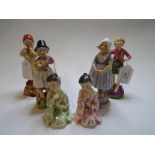 Six Royal Worcester figures, including Egypt, 3066, Scotland, 3104, Holland, 3074, Wales, 3103,