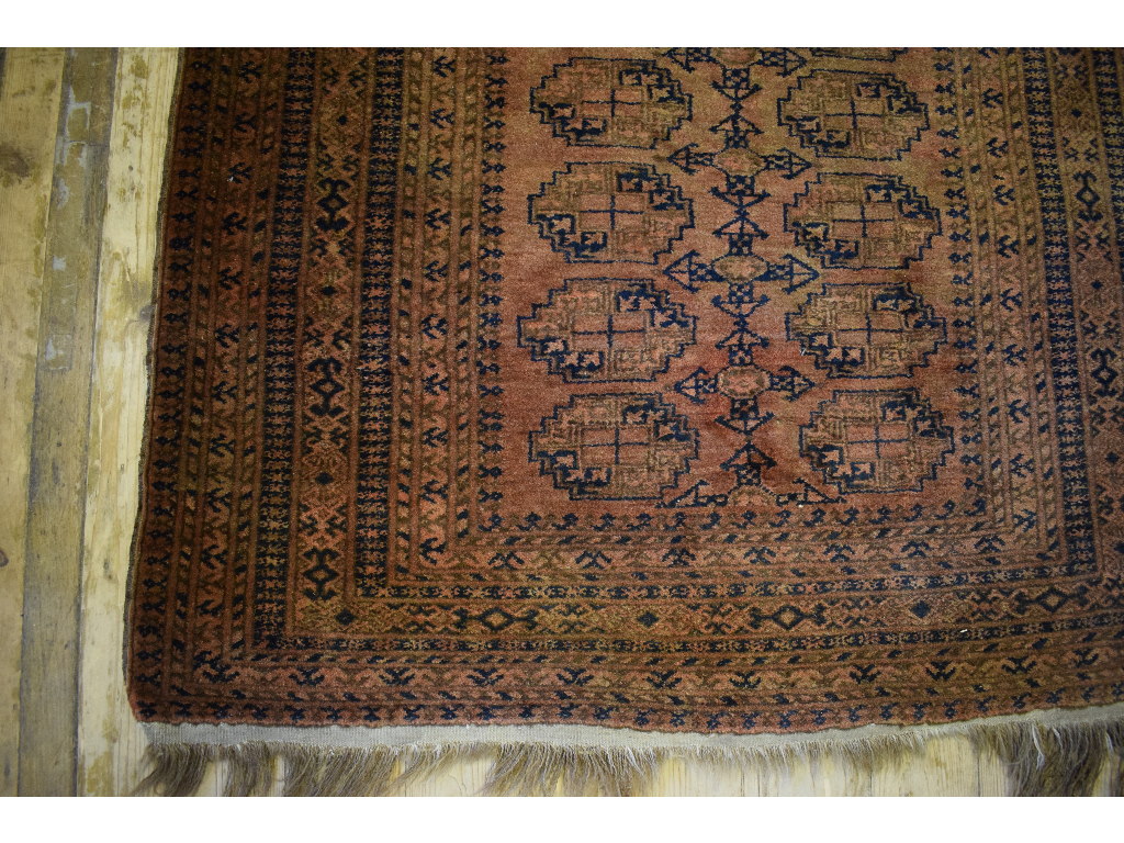 An Afghan rug, decorated central lozenge - Image 3 of 4