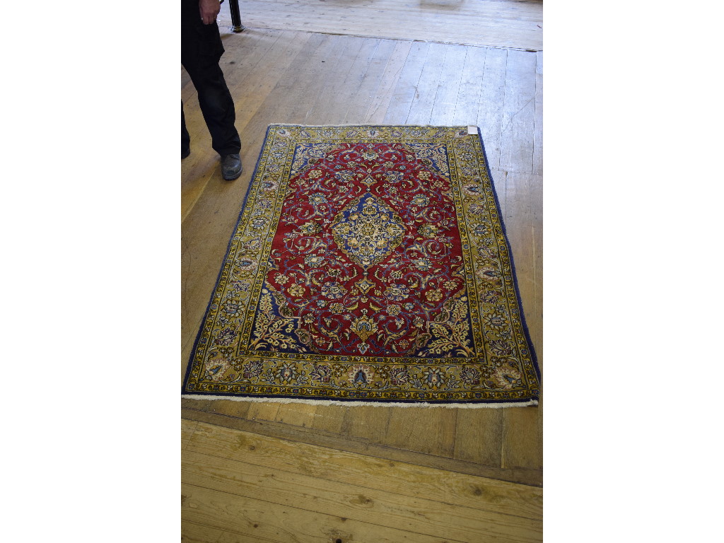 A Persian Qum Rug, 202 x 135 cm