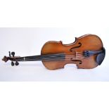 A violin, with a 12½ inch two piece back