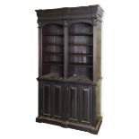 An 18th century style bookcase, having t