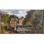 English school, the mill, oil on canvas,