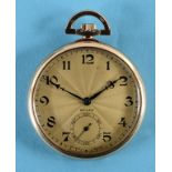 A 9ct gold Rolex open face pocket watch,