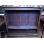 An Edwardian oak open bookcase, 122 cm w