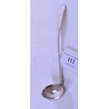 A 19th century Scottish provincial fiddle pattern ladle, initialled, Aberdeen,